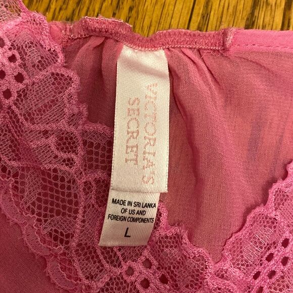 Victoria Secret Sheer Lacey Pink Camisole Top - Picture 8 of 12